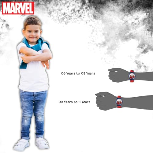Image of Marvel Spider Man Kids Analog Wrist Watch for Boys | Soft Silicone Strap | Lightweight Comfortable Watch for Children | Adjustable Buckle Casual Daily Wear Watch for Kids