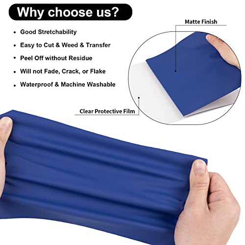 Vinyl Frog Heat Transfer Vinyl Roll Htv Vinyl - 12"X5Ft Royal Blue Iron On Vinyl For T-Shirts, Heat Press Vinyl For Diy Craft Designs (Royal Blue) #TOP1