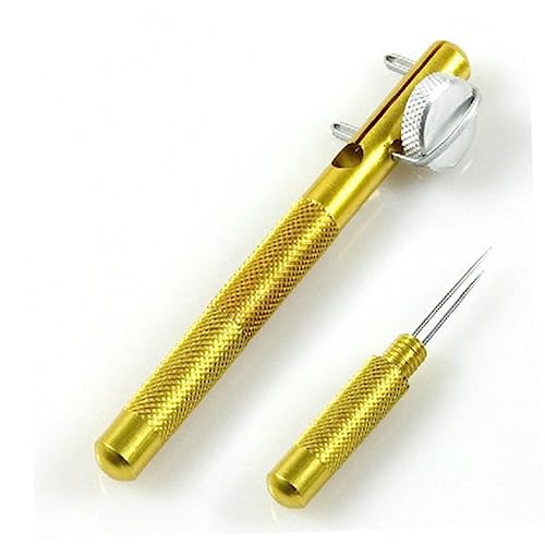 SUPVOX 2Pcs Manual Metal Fishing Knotter Tool Portable Hook Tying Device for Fishing Gear for Tying Hooks to Fishing Lines present for Fishing Enthusiasts Golden Finish