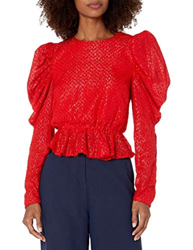House of Harlow 1960 Women's Darya Blouse, Red, Medium