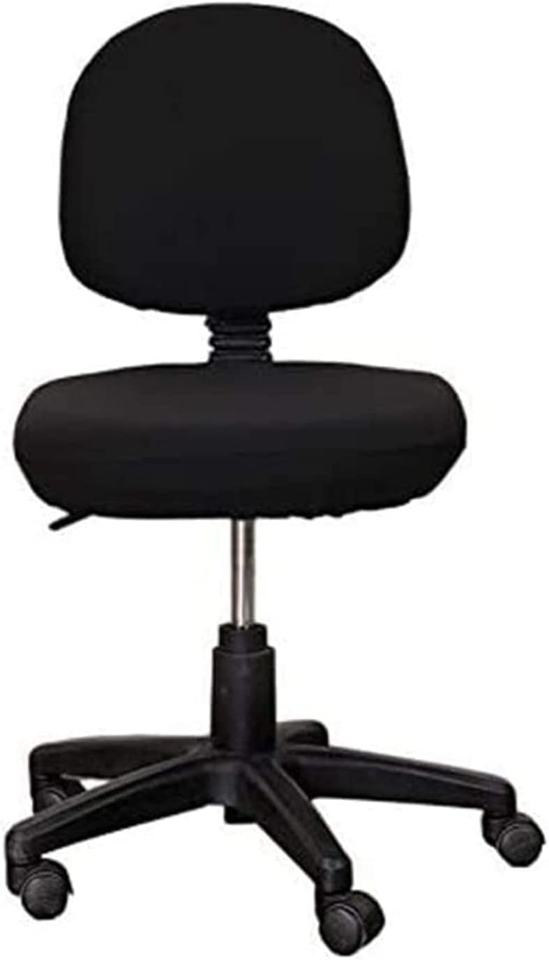 Deisy Dee Computer Office Chair Covers Pure Color Universal Chair Cover Stretch Rotating Chair Slipcovers Cover C091 (Black)