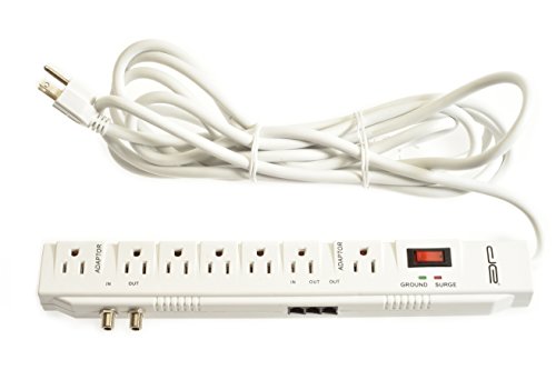 Surge Protector Power Strip with Extra Long 25-Ft Extension Cord, 2400 Joules Rating