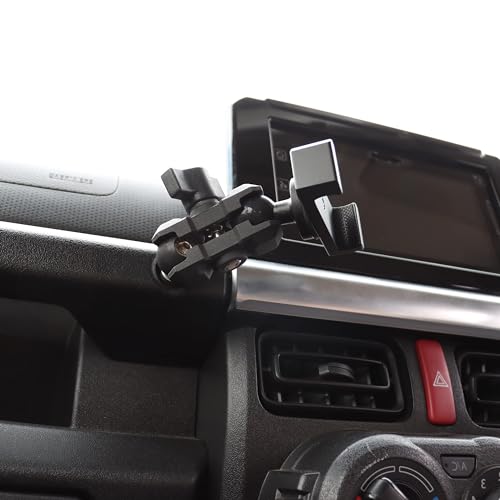 JLZHUYO Car Phone Holder for Suzuki Jimny JB64 Jimny Sierra JB74 JC74 Nomad Smartphone Holder Phone Stand Aluminum Car Interior Parts Accessories Custom Designed 2019-2024