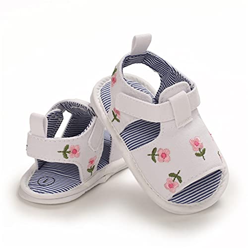 EnJoCho Infant Baby Girls Summer Hollow Sandals Flower Soft Sole Newborn Toddler First Walker Crib Dress Shoes Prewalker4