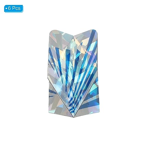 PATIKIL Slim Dart Flights, 6 Pack PET Unique Design Dart Accessories for Steel Tip Dart and Soft Tip Darts Blue Silver Tone - Image 3