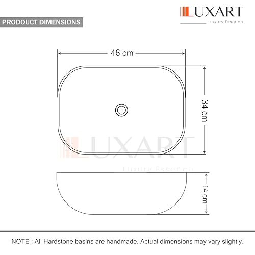 Image of LUXART Ceramic Table Top Vessel Sink | 13 x 18 x 5 IN Wash Basin Over Counter Top Wash Basin | Brown Wave Tabletop Bathroom Kitchen Sink For Bathroom & Living Room