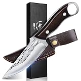 DRAGON RIOT Utility Paring Knife Portable Small Cleaver Butcher Knives Gift for Men Brisket Meat Pro