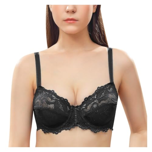 Soutien-gorge transparent en dentelle florale pour femme brassière ajourée