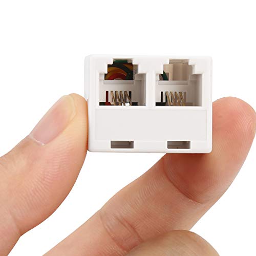 Image of Uvital RJ11 6P4C 1 Female to 2 Female Telephone Line Splitters, Telephone Landline Cable Connector and Separator(White,4 Pack)