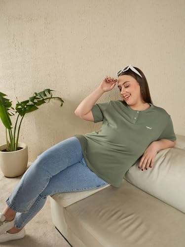 Image of CUPID Women Comfortable Cotton Round Neck Half Sleeve Casual T-Shirt, Sleep, Night, Yoga, Daily Gym n Lounge Wear Short Tee /Top for Girls