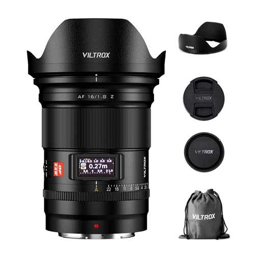 Image of VILTROX 16mm F1.8 Z Lens for Nikon Z Mount, Large Aperture F/1.8 Auto Focus Full Frame Wide-Angle Lens for Nikon Z-Mount Mirrorless Camera Z5 Z50 Z6 Z6II Z7 Z7II ZFC Z30 Z9 Z8 ZF