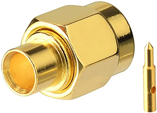 Image of SMA Solder Male Plug Connector Straight for RG402 .141 Semi-Rigid Cable 50 Ohm (10 PCS)