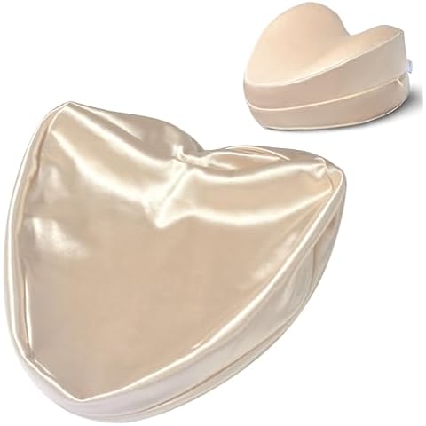 Zelimun Knee Pillow Cover 9.8" x9.8" x5.9", Leg Pillowcase Replacement, Pillow Cover for Heart Shaped Knee Pillow (Champange) Cover