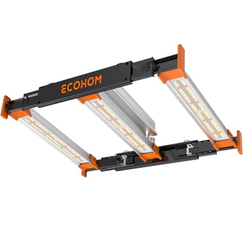 ECOHOM Bar 100W LED Grow Light, Full Spectrum, Dimmable, Daisy Chain, High PPFD, 2x2ft Coverage, for Indoor Plants Seed Starting, Vegs and Bloom, Retractable, Pro Lamp for Grow Tent Commercial Use