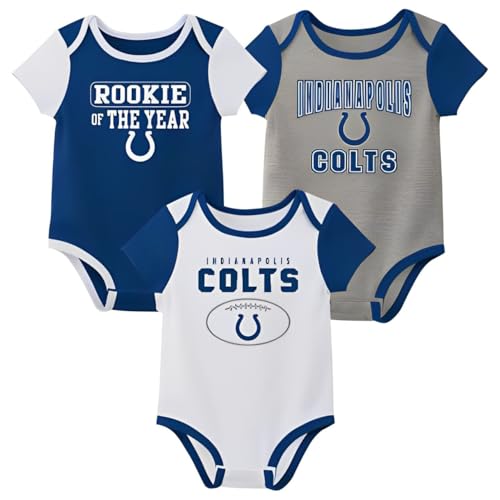 Image of Outerstuff NFL Newborn Infants Rookie 3 Piece Creeper Bodysuit Romper Set