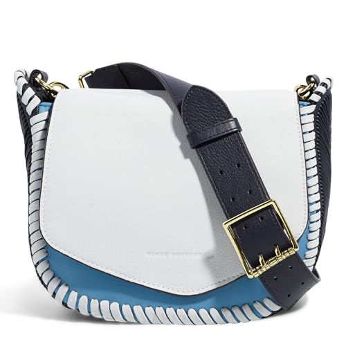 Image of Aimee Kestenberg All For Love Saddle Crossbody Bag for Women - Small Leather Crossbody Purse - Adjustable & Removable Strap - Ice Breaker Multi