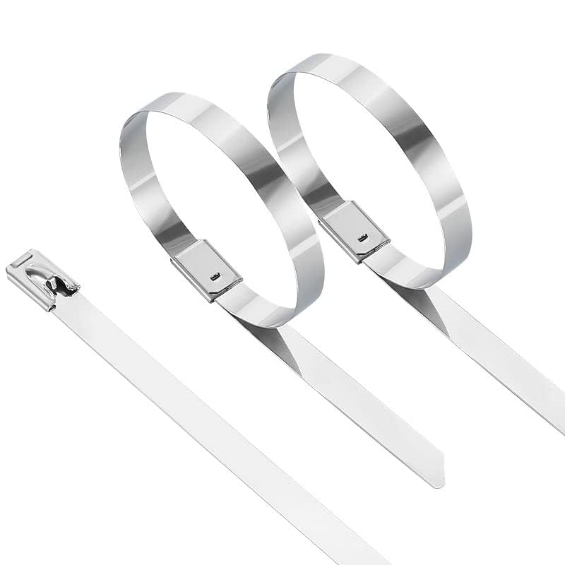 Image of LEYDEN 200, 150 x 4.6 MM (6 Inch) SS304 Stainless Steel Cable Tie Ball Lock Type Zip Wire Organizer Standard Quality Flexible Self Locking Tie SS Flexible Straps Cable Tie