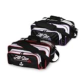 EMAX | Bowlingball-Tasche 2 Bälle | Roto Grip - All Star Double Tote | Bowlingbag für 2 Bowlingbälle und Bowlingschuhe | Bowlingtasche | Schwarz Rot