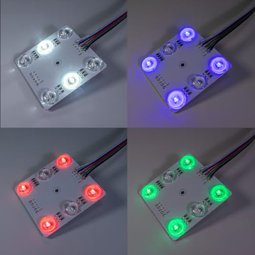 Image of wixure 20PCS String Light 3030 RGBW Diffuse Reflection Square Lamp Module Lights 24V 6 LEDs 7070 24V RGBW 2700K Excluding Controllers, Transformers, and Accessories