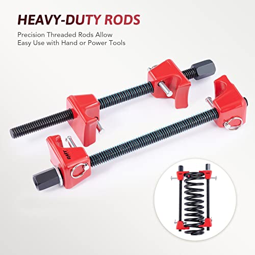 Omt Spring Compressor, Strut Spring Compressor With 10.6" Range, Dual Heavy Duty Coil Spring Compressor Tool With Locking Pins, 13/16” Socket 1/2" Drive To Compress The Coil Spring #TOP3