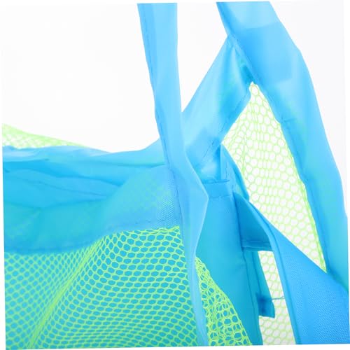 Yardwe 2Pcs Large Beach Mesh Tote Bag Outdoor Storage Bag for Sand Tools Clothes Towels Design with Carrying Straps for Beach Activities3