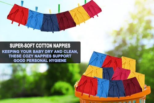 Image of Toddylon New Born Baby's Cotton Cloth Diapers | Langot | Nappy U Shaped Washable And Reusable Nappies (0-6 Months, Pack Of 10)