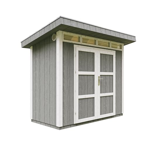 Abri de Jardin Qualité Premium 3m² - L161xL294cm - Kit Tout Compris avec Sol, tuiles bitumineuses, Set de Peinture-Construction de Panneaux LP Smartside-...