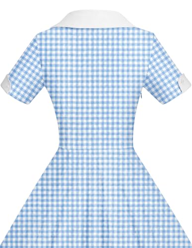 Image of GownTown Womens 1950s Cape Collar Vintage Swing Stretchy Dresses
