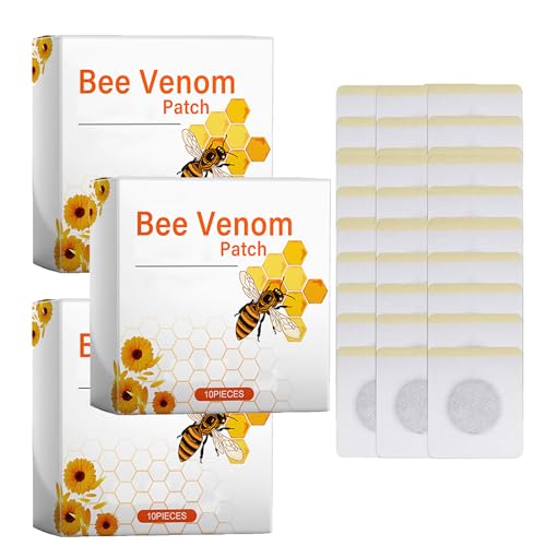 ChomiC 30pcs Bee Venom Patches Lymphatic Drainage Patches for Women and Men