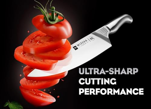 Kitchen-Knife-Set-with-Block-15PCS-German-Stainless-Steel-Knife-Block-SetOne-Piece-Design-Knives-Set-for-Kitchen-Professional-Knife-Set-with-Built-in-SharpenerStarry-Sky-Series