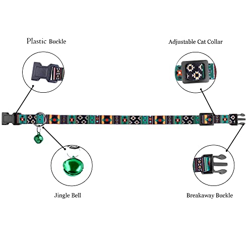 Cat Collar Breakaway 2PCS Adjustable Pattern Tribal Aztec Southwest Safety Pet Collars for Cats Kitten (Tribal… - Image 6