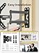 monTEK Full Motion TV Wall Mount Bracket for Most 13-43 Inch LED LCD Flat Screen TVs & Monitors, Swivel Tilt Extension Rotation with Articulating Arms, TV Mount Max VESA 200x200mm, up to 44lbs