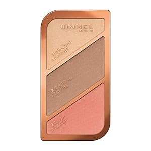 Rimmel London Sculpting Highlighter Palette 3-tone, Coral Glow, 18.5 g