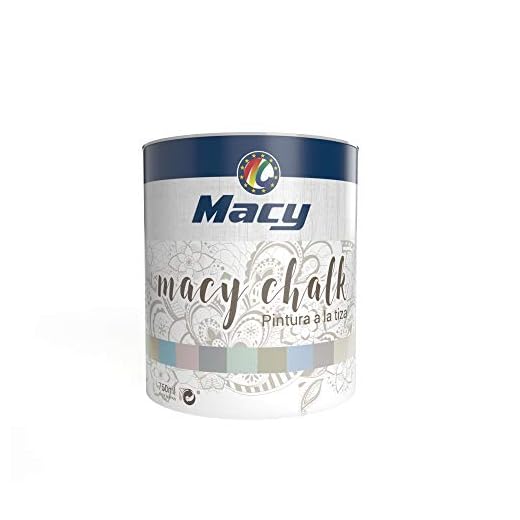 Macy Pintura Chalk para Interior. Acabado Efecto Tiza-Empolvado. Redecora tus muebles. 750 Mililitros. Color Blanco Tiza