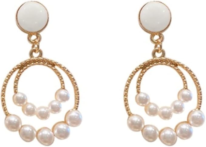 Amazon Marahogo ノンホールピアス イヤリング レディース 金属アレルギー 樹脂 大ぶり アレルギー対応 ティアドロップ シンプル かわいい 大人 アクセサリー フェミニン 韓国 ファッション フープ 樹脂ノンホールピアス ゴールド クリエイティブボールイヤリングクロス