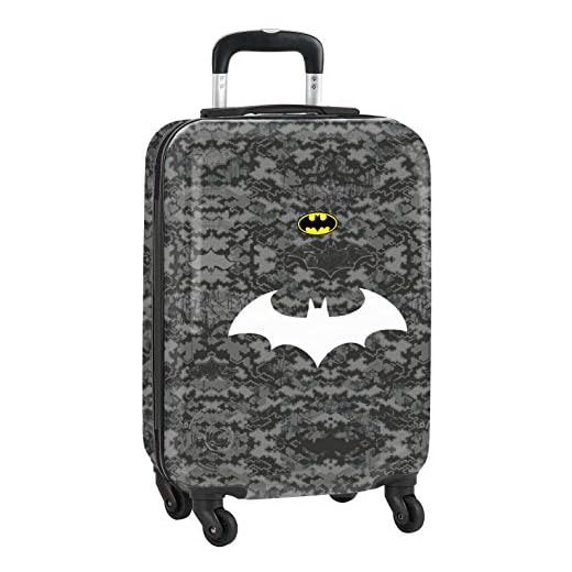 Safta Trolley Cabina 20'' Maleta Ruedas y Candado de Seguridad de Batman Night, 345x200x550mm, Gris/Negro