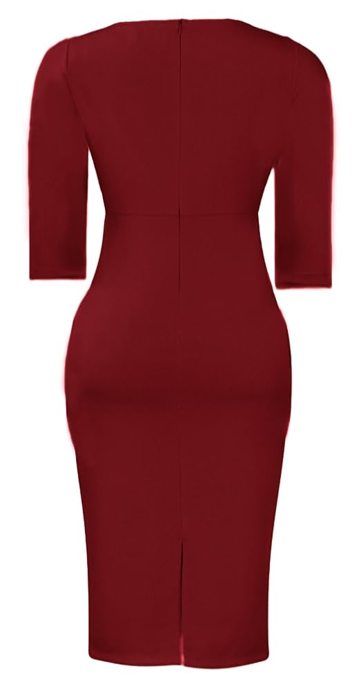 Image of ZVO Church Dress for Women Casual Dress Office Work Bodycon Midi Dresses