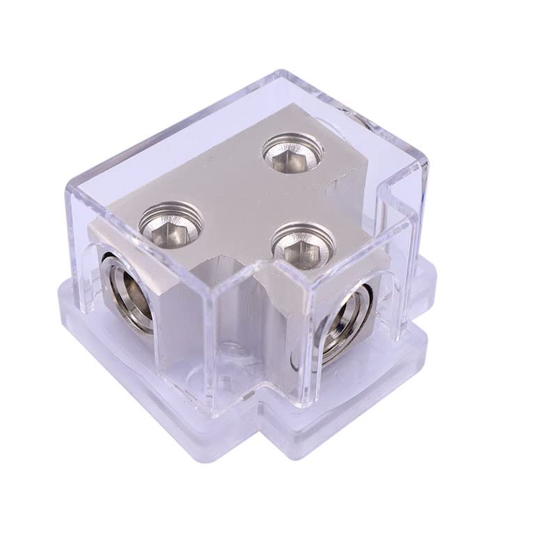 1/0 Gauge Input to 2 x 1/0 Gauge Output Power/Ground Distribution Block/Car Audio Modified Power Amplifier Ground Wire hub Negative Ground Distribution Box one Out Two Insurance Ground Wire Box