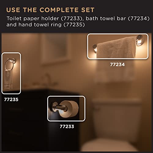 Enbrighten Toilet Paper Holder, Motion Sensing, Night Light, Battery Operated, Bathroom Lighting, Toilet Paper Holder Wall Mount, Toilet Paper Roll Holder, Chrome, 77233 by ENBRIGHTEN - Image 6