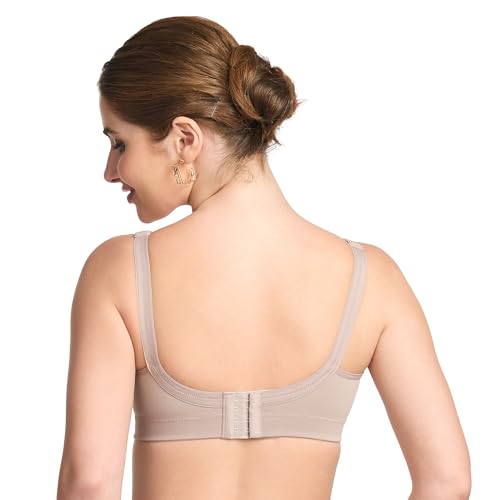 Image of TRYLO Riza T-FIT Women's Non-Padded,Non-Wired,Full Coverage,Seamless 100% Cotton Feel Fabric Bra Available in Multicolor