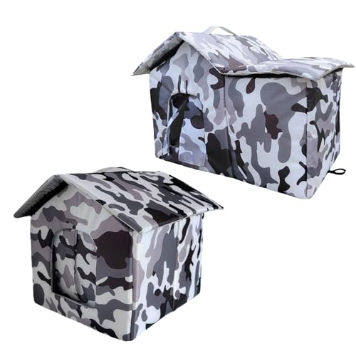 Maison d'extérieur pour chaton isolée et cabane étanche pour animaux de jardin - 2