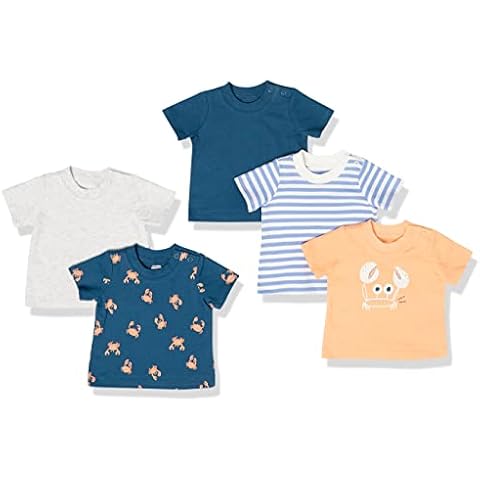 Amazon Essentials Camiseta de Manga Corta Bebé Niño, Pack de 5 Cover