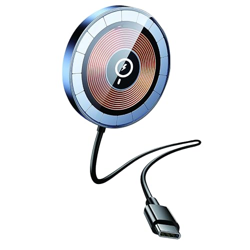Chargeur induction MagSafe 15W magnétique transparent USB-C