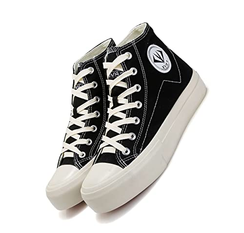 Yyspr Women’s Fashion High Top Canvas Sneakers Lace Up Casual Classic Comfort Walking Shoes Black 8.5 Us #TOP1