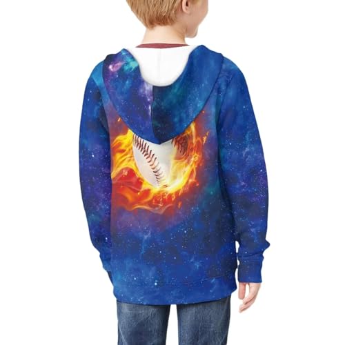 Image of Coloranimal Unisex Girls Boys Long Sleeve Casual Hoodies & Sweatshirts Tops Kids Zip Up Jacket Coat Age 6-16 Year