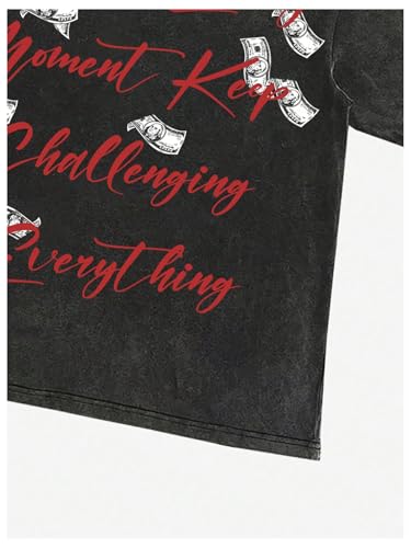 Milumia Men's Graphic T Shirt Figure Letter Print Short Sleeve Vintage Tee Tops4