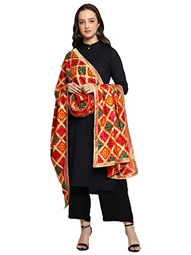 Women's Indian Handicraft Ethnic Dupatta Heavy Phulkari Embroidery Dupatta Chunni/Stole/Scarf2