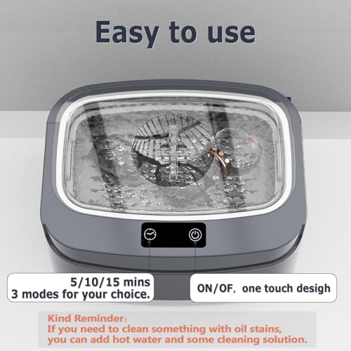 Kunphy ULTRASONIC CLEANER MACHINE 2.5L Ultrasonic Jewelry Cleaner With Timer - 40Khz, Professional 304 Stainless Steel Ultrasonic Cleaner, 110V Ultrasonic Cleaner For Rings, Glasses, Makeup Brushes, Carburetor Cleaner thumb #1