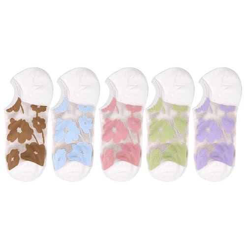 Image of Benefeet Sox Sheer No Show Socks for Women Girls Lace Mesh Low Cut Liner Socks Ultra Thin Nylon Invisible No See Footies Sock