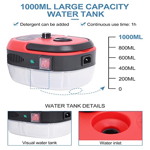 wzfdm Limpiador de Vapor de Alta presión de 2500 W, vaporizadores de Mano Multiusos, máquina de Limpieza de Vapor portátil, Herramienta de Vapor Potente,Red - imagen 4
